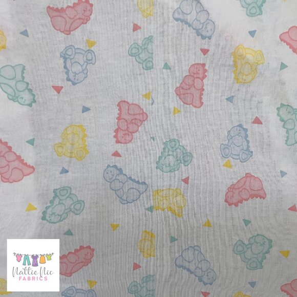 Vintage Pastel Dinosaur Crib Sheet‎ - Picture 4 of 5